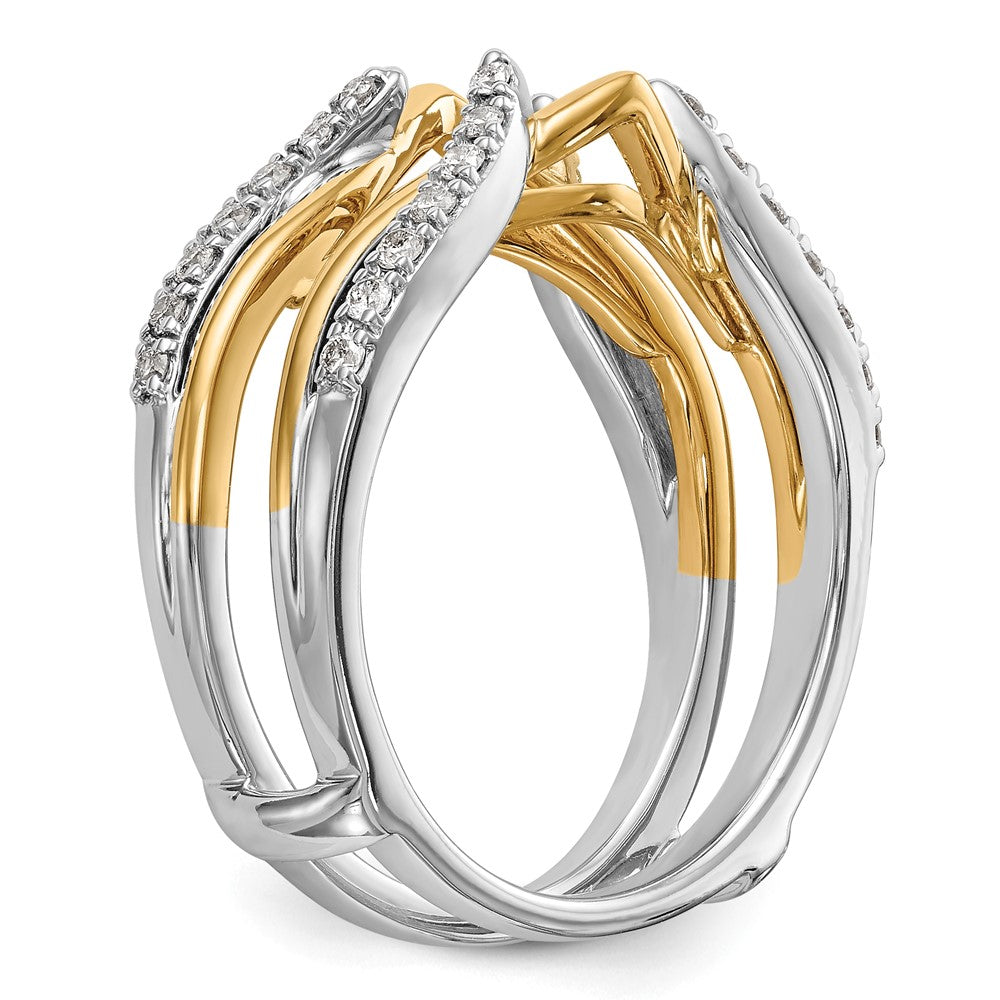 14K Bicolor-Gold Diamant-Ehering