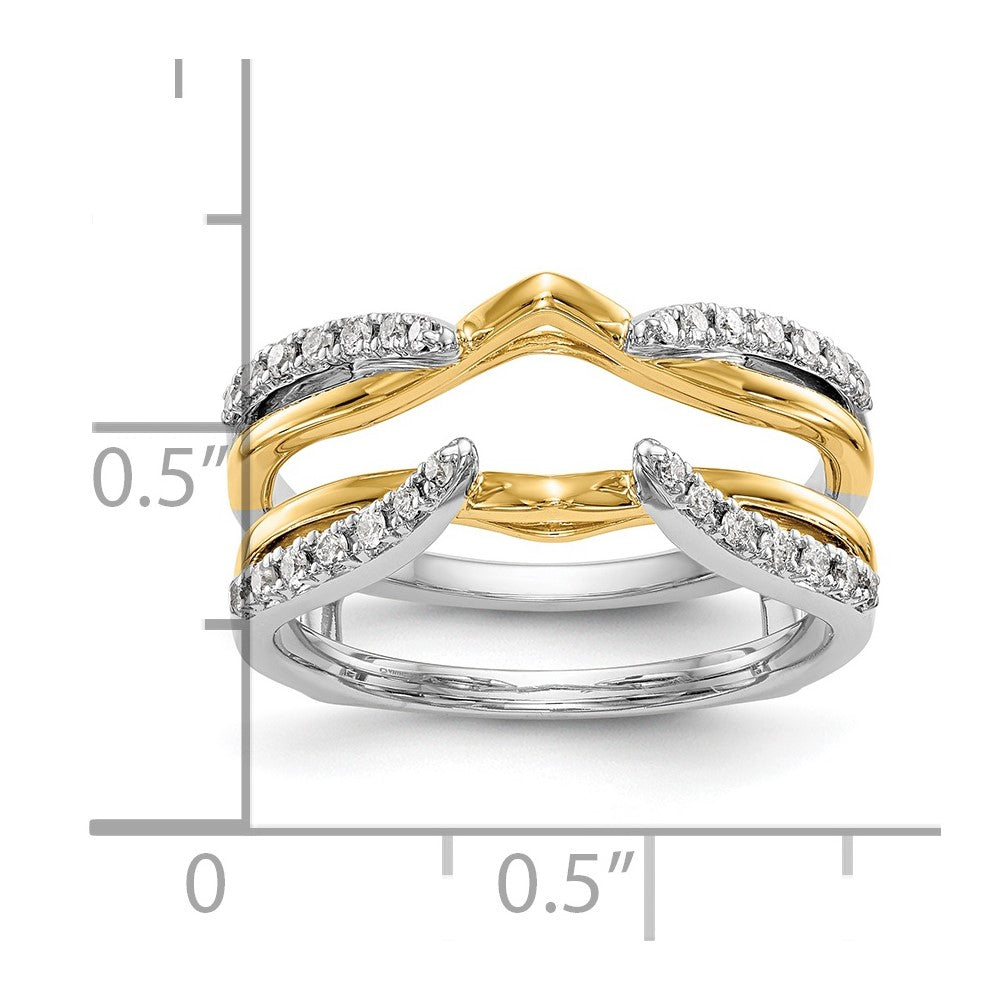 14K Bicolor-Gold Diamant-Ehering