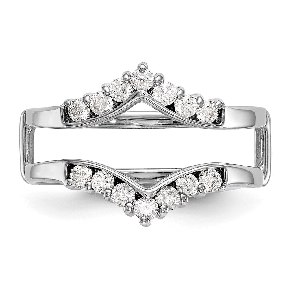 14K Weißgold Ring-Schutz mit 0,33 ct. Labor gezüchteten Diamanten VS/SI+ G+, komplett