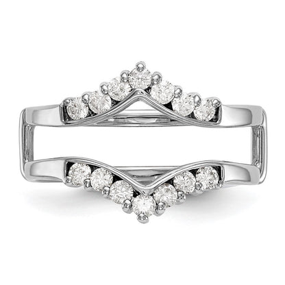 Ehering aus 14K Weißgold mit natürlichem Diamant 0,35 ct