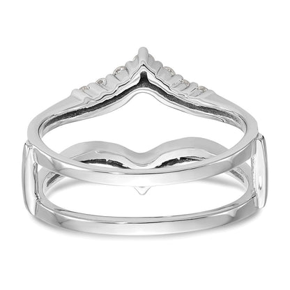 Ehering aus 14K Weißgold mit natürlichem Diamant 0,35 ct
