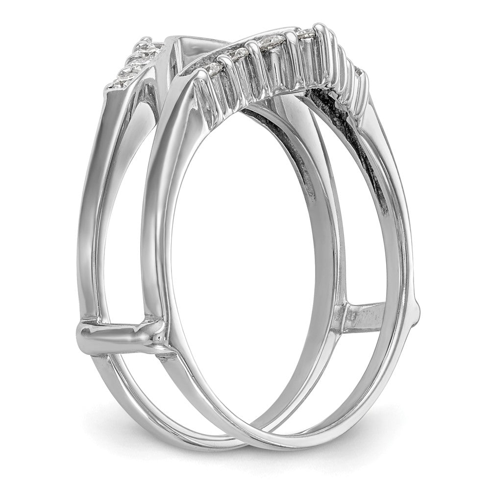 Ehering aus 14K Weißgold mit natürlichem Diamant 0,35 ct