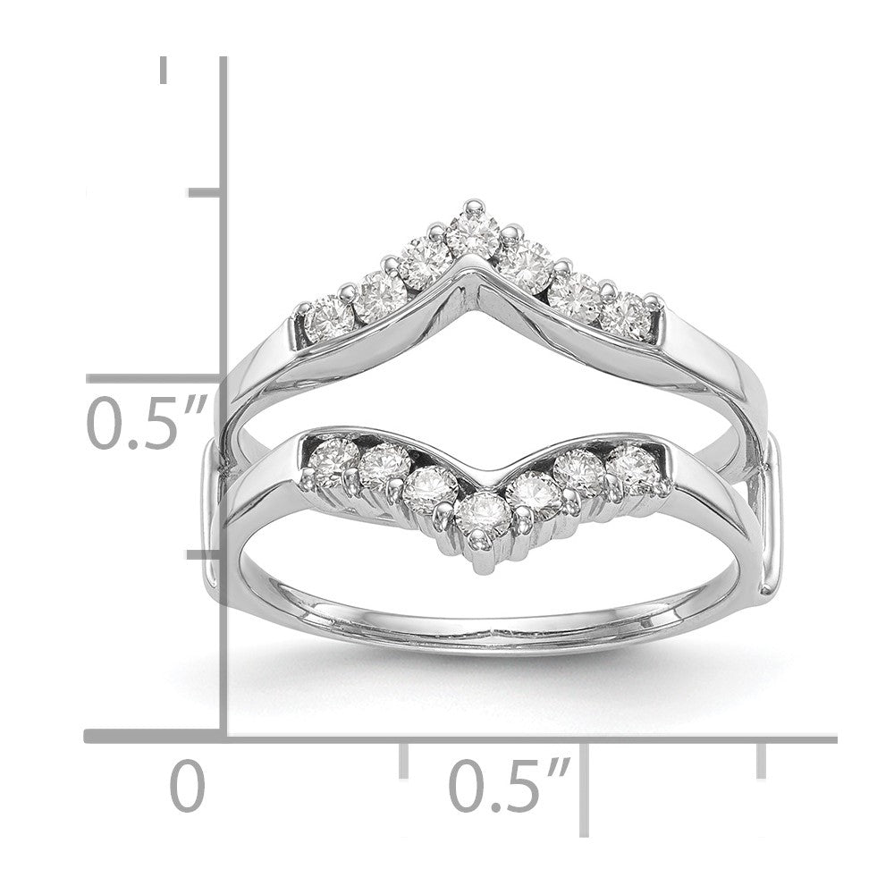 Ehering aus 14K Weißgold mit natürlichem Diamant 0,35 ct