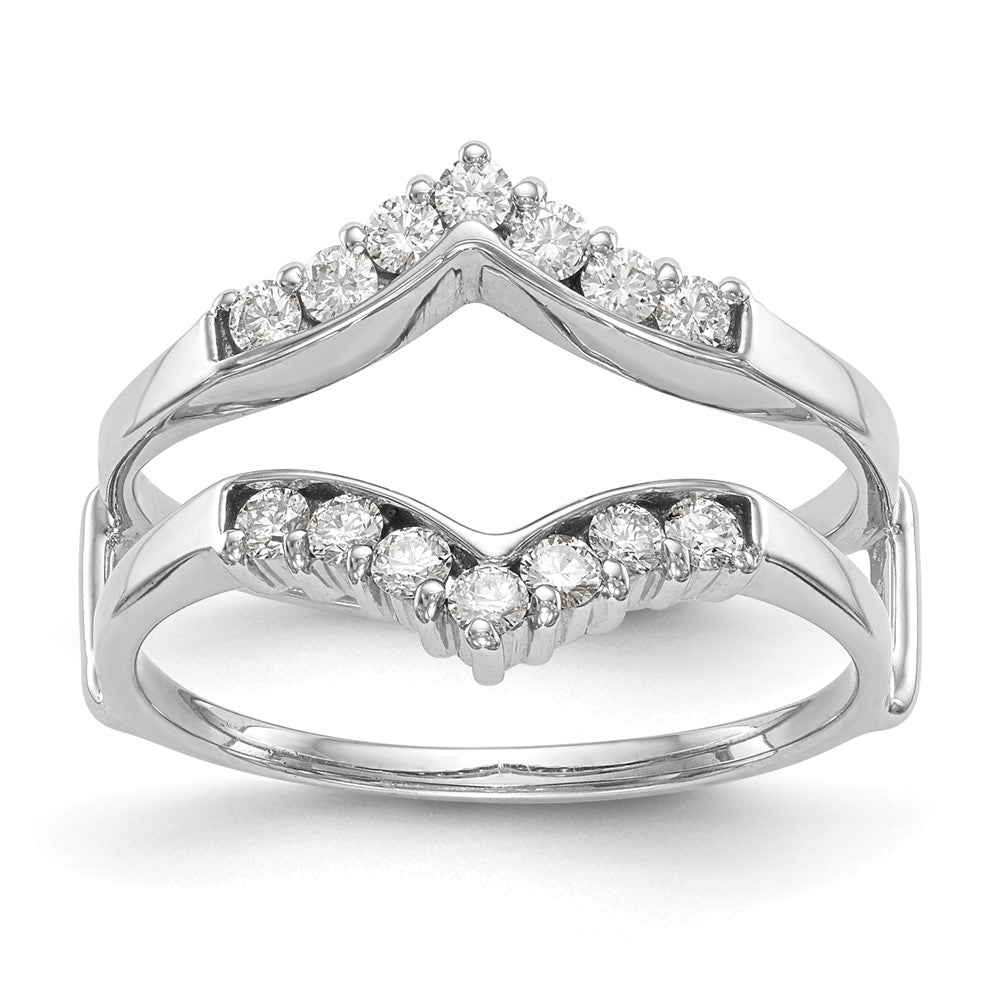 Ehering aus 14K Weißgold mit natürlichem Diamant 0,35 ct