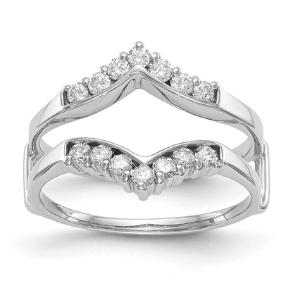 Ehering aus 14K Weißgold mit natürlichem Diamant 0,35 ct