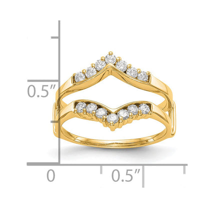 14K Gelbgold Diamant-Beisteckring