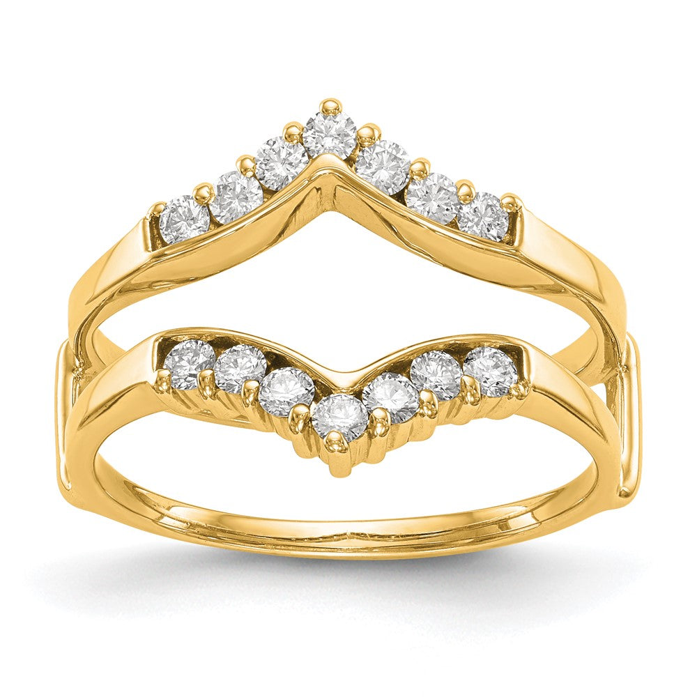 14K Gelbgold Diamant-Beisteckring