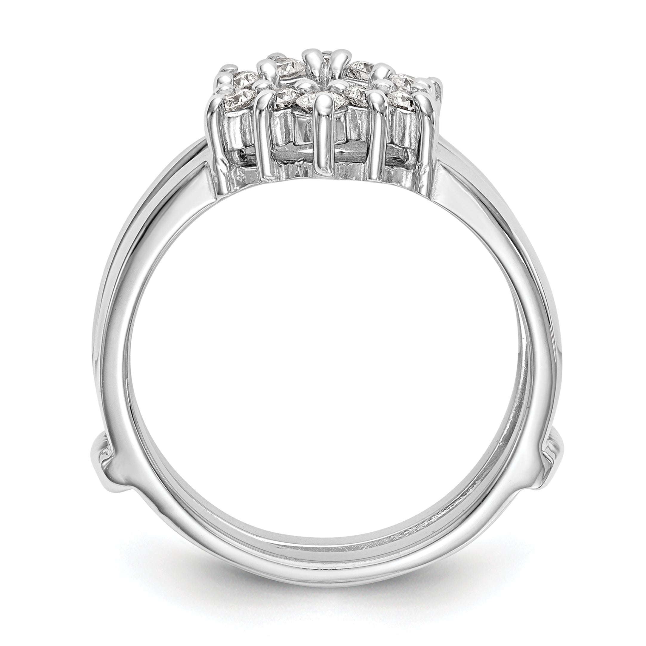 14K Weißgold Ring-Guard mit 0,33 ct. laborgezüchteten Diamanten, VS/SI+ G+