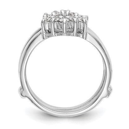 14K Weißgold Ring Guard mit natürlichen Diamanten