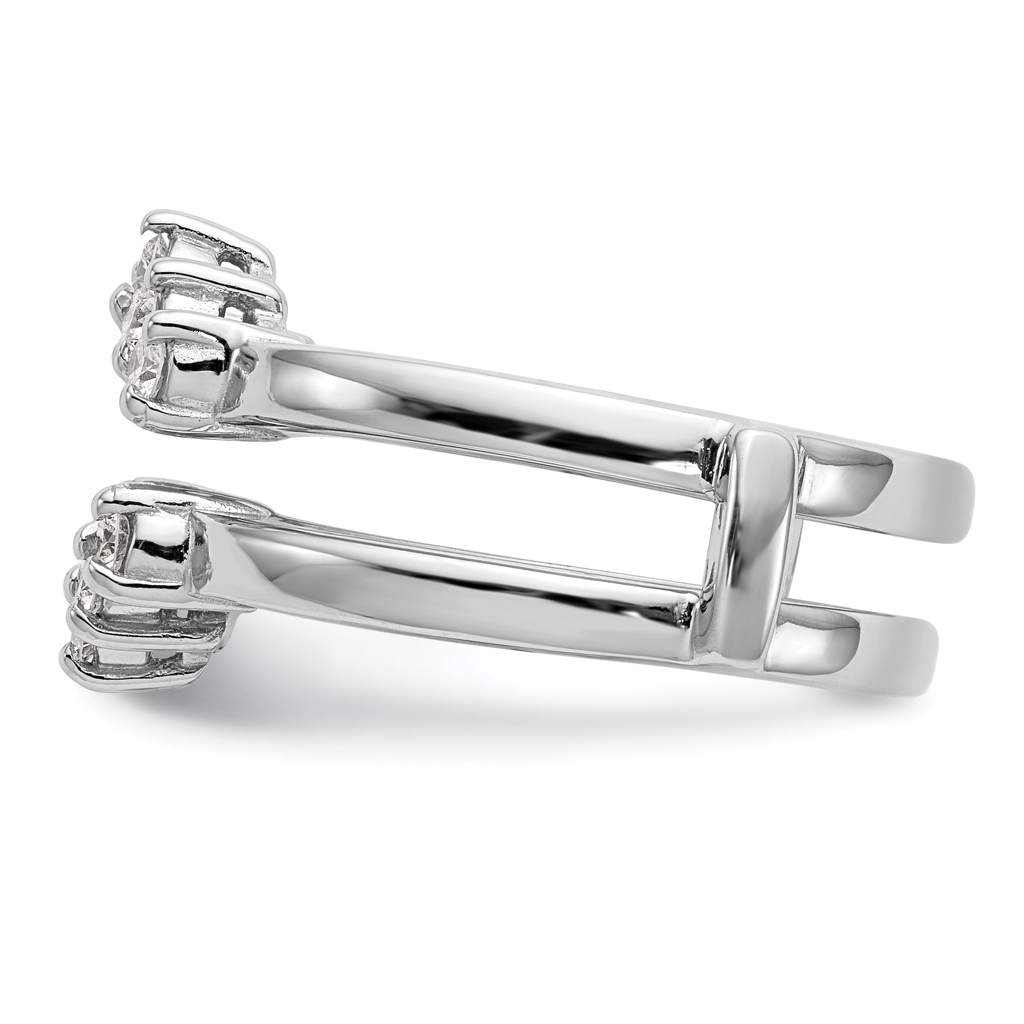 14K Weißgold Ring-Guard mit 0,33 ct. laborgezüchteten Diamanten, VS/SI+ G+