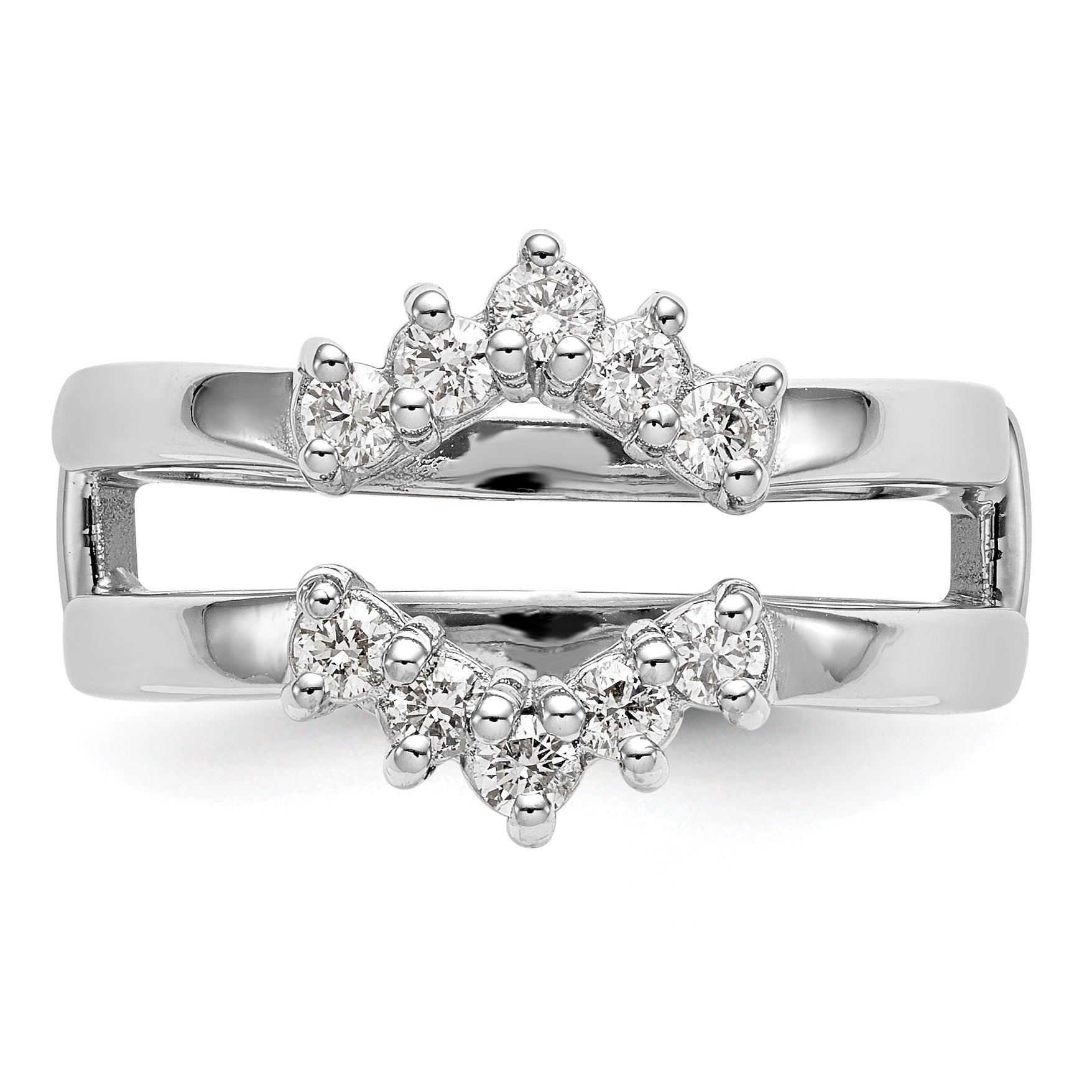 14K Weißgold Ring-Guard mit 0,33 ct. laborgezüchteten Diamanten, VS/SI+ G+