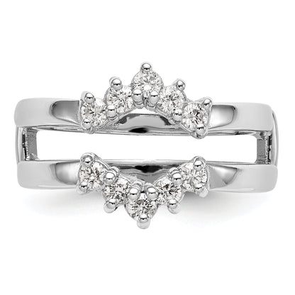 14K Weißgold Ring-Guard mit 0,33 ct. laborgezüchteten Diamanten, VS/SI+ G+