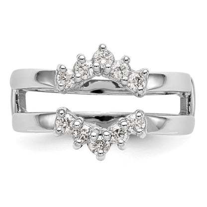 14K Weißgold Ring Guard mit natürlichen Diamanten