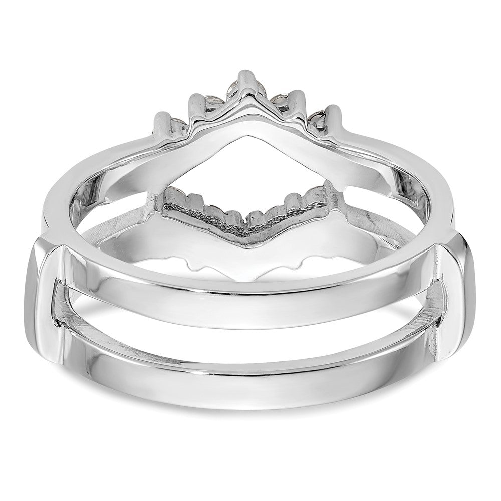 14K Weißgold Ring Guard mit natürlichen Diamanten