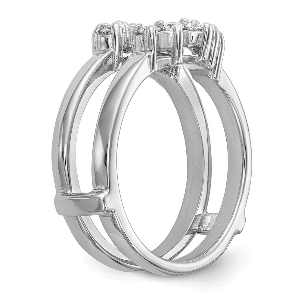 14K Weißgold Ring Guard mit natürlichen Diamanten
