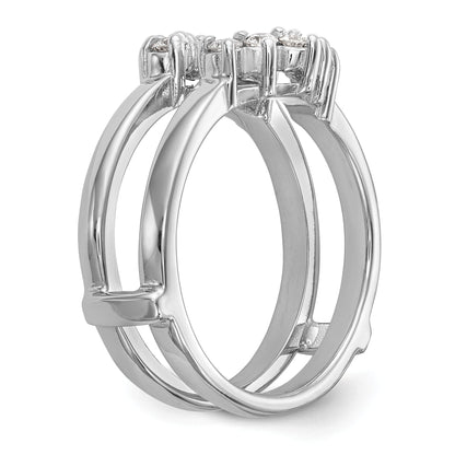 14K Weißgold Ring-Guard mit 0,33 ct. laborgezüchteten Diamanten, VS/SI+ G+