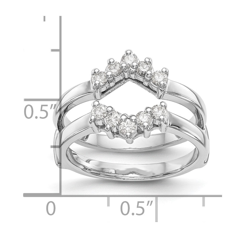 14K Weißgold Ring Guard mit natürlichen Diamanten
