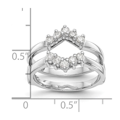 14K Weißgold Ring Guard mit natürlichen Diamanten