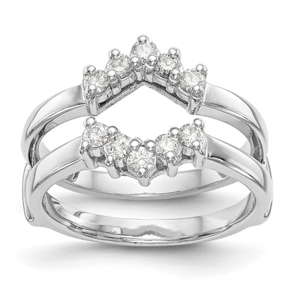 14K Weißgold Ring-Guard mit 0,33 ct. laborgezüchteten Diamanten, VS/SI+ G+