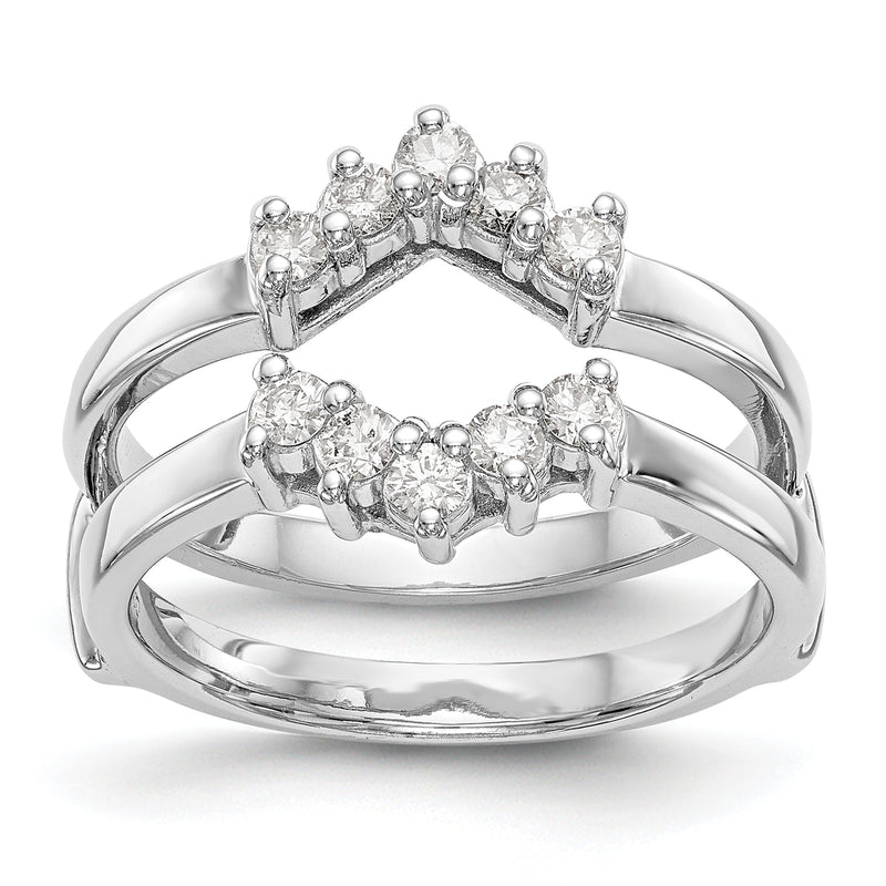 14K Weißgold Ring-Guard mit 0,33 ct. laborgezüchteten Diamanten, VS/SI+ G+