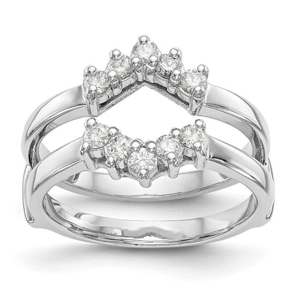 14K Weißgold Ring Guard mit natürlichen Diamanten