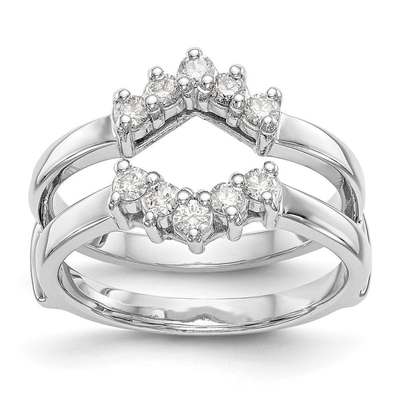 14K Weißgold Ring Guard mit natürlichen Diamanten, 0,35 ct