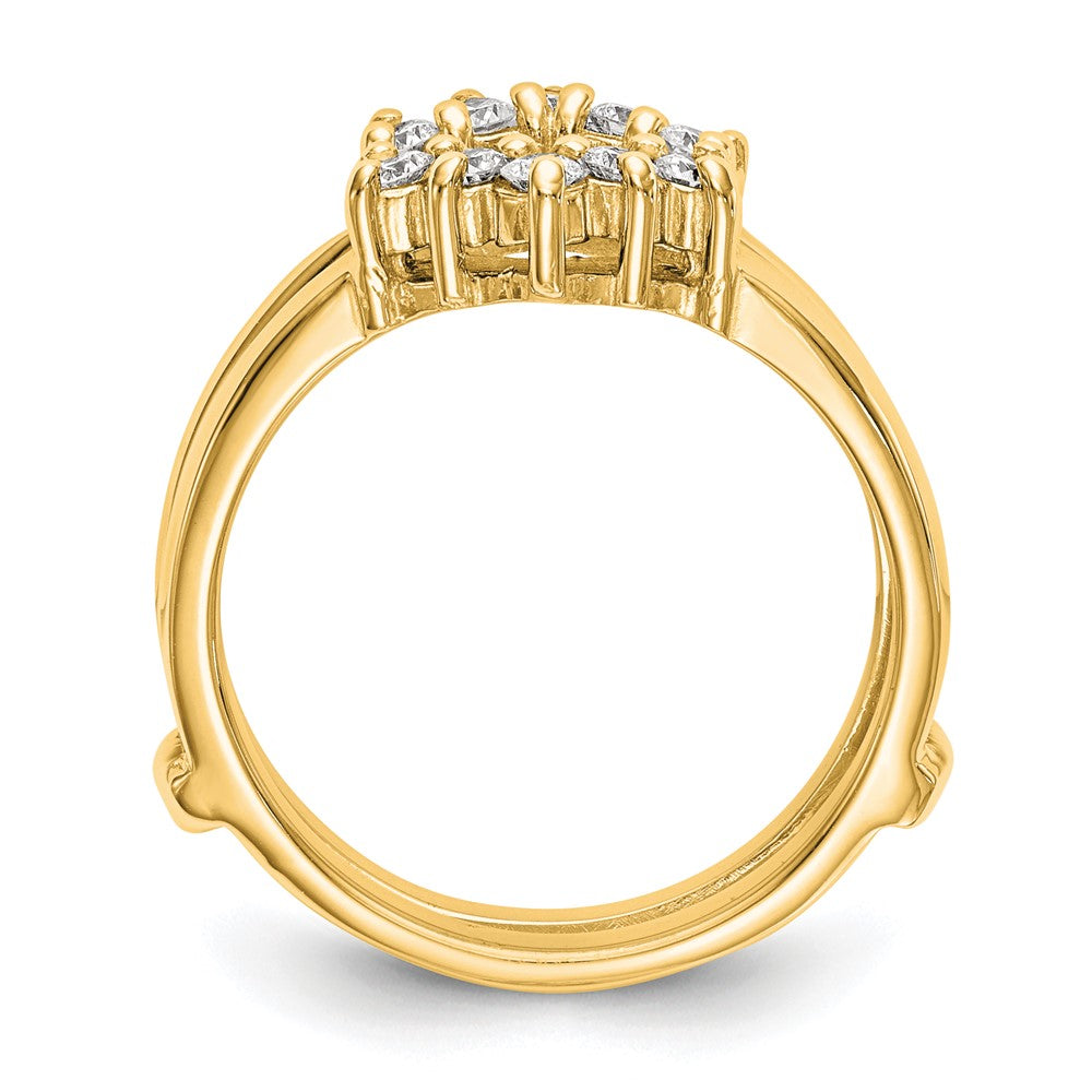 14K Gelbgold Diamant-Ring mit echten Diamanten als Begleitring