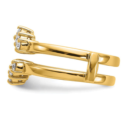 14K Gelbgold Ring-Verstärkung mit 0,33 ct. Laborgezüchteten Diamanten VS/SI+ G+, komplett