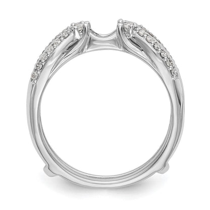 14K Weißgold 1/4 Karat Im Labor Gezüchtet Diamant Vs/si+ G+ Komplett Ring Guard