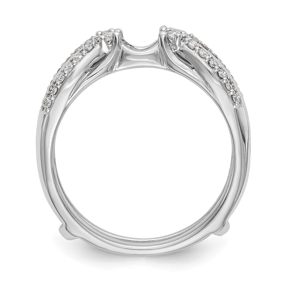 14K Weißgold Diamant-Ehering in Echtschmuck-Qualität