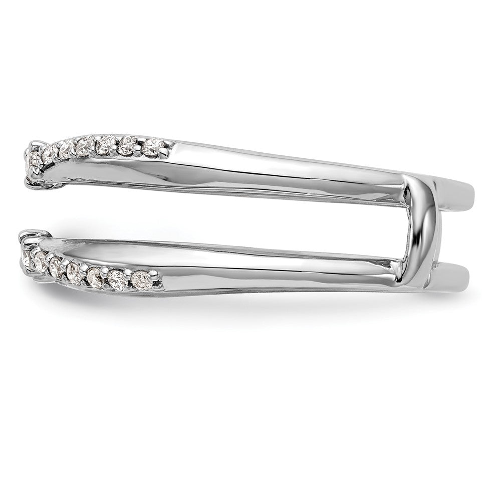 14K Weißgold 1/4 Karat Im Labor Gezüchtet Diamant Vs/si+ G+ Komplett Ring Guard