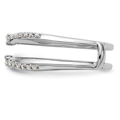 14K Weißgold 1/4 Karat Im Labor Gezüchtet Diamant Vs/si+ G+ Komplett Ring Guard