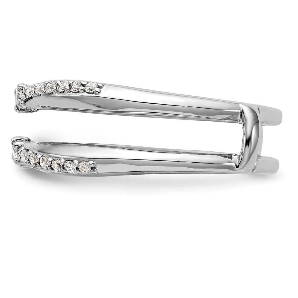 14K Weißgold Diamant-Ehering in Echtschmuck-Qualität