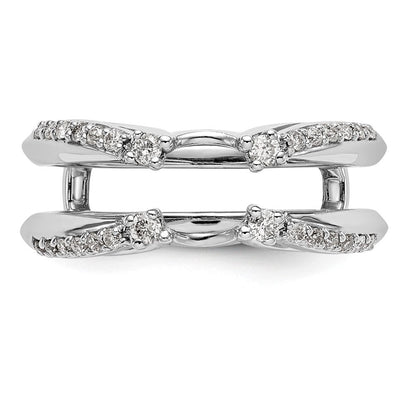 14K Weißgold 1/4 Karat Im Labor Gezüchtet Diamant Vs/si+ G+ Komplett Ring Guard