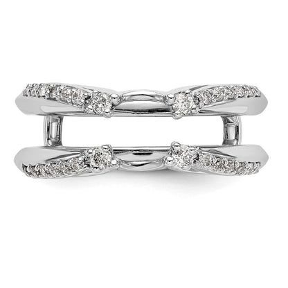 14K Weißgold Diamant-Ehering in Echtschmuck-Qualität