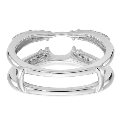 14K Weißgold 1/4 Karat Im Labor Gezüchtet Diamant Vs/si+ G+ Komplett Ring Guard