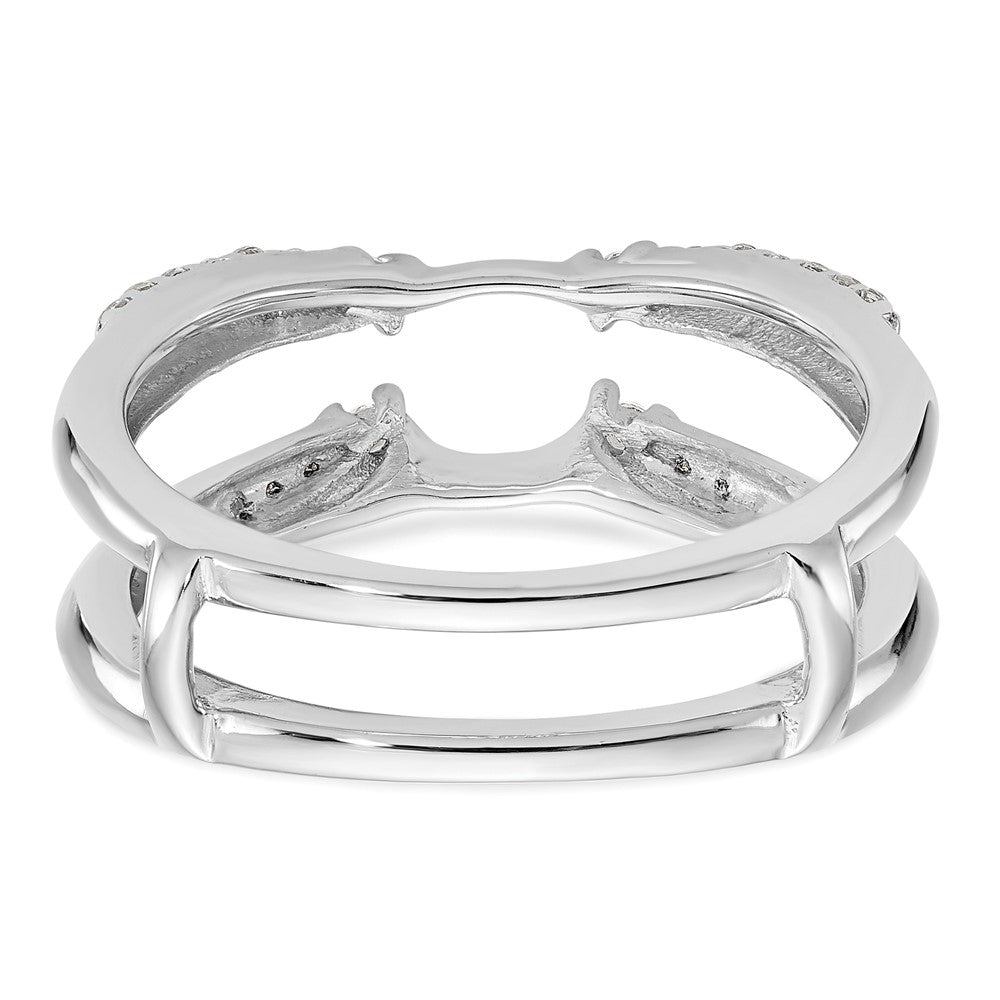 14K Weißgold Diamant-Ehering in Echtschmuck-Qualität