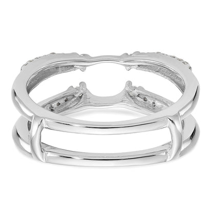 14K Weißgold Diamant-Ehering in Echtschmuck-Qualität