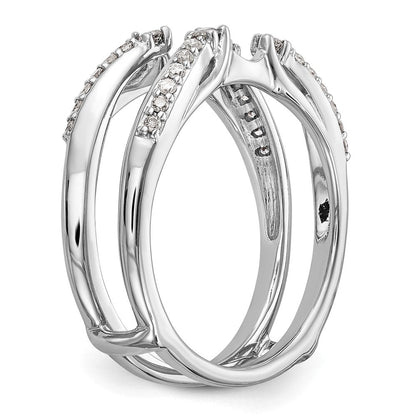 14K Weißgold 1/4 Karat Im Labor Gezüchtet Diamant Vs/si+ G+ Komplett Ring Guard