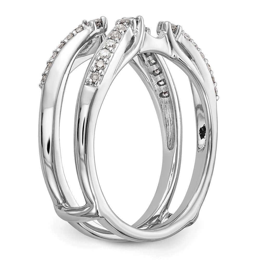 14K Weißgold Diamant-Ehering in Echtschmuck-Qualität