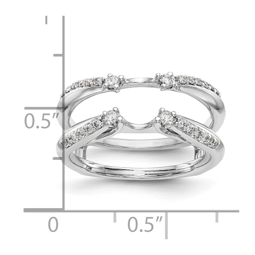 14K Weißgold Diamant-Ehering in Echtschmuck-Qualität