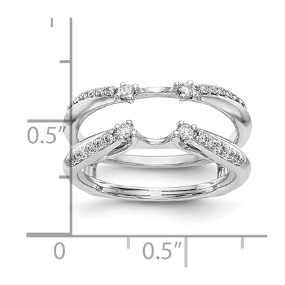 14K Weißgold Diamant-Ehering in Echtschmuck-Qualität