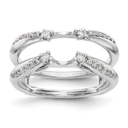 14K Weißgold Diamant-Ehering in Echtschmuck-Qualität