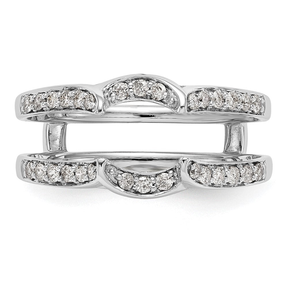 14K Weißgold Ehering mit natürlichen Diamanten, 0,312 ct. Gesamtgewicht