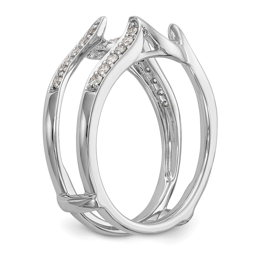 14K Weißgold Ehering mit natürlichen Diamanten, 0,312 ct. Gesamtgewicht