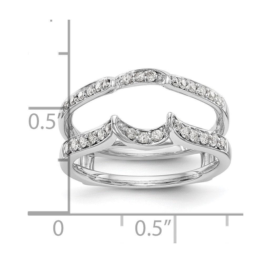 14K Weißgold Ehering mit natürlichen Diamanten, 0,312 ct. Gesamtgewicht