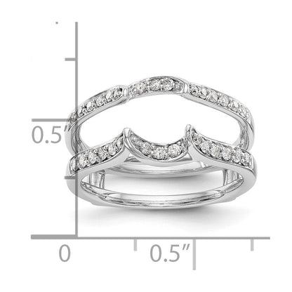 14K Weißgold Ehering mit natürlichen Diamanten, 0,312 ct. Gesamtgewicht