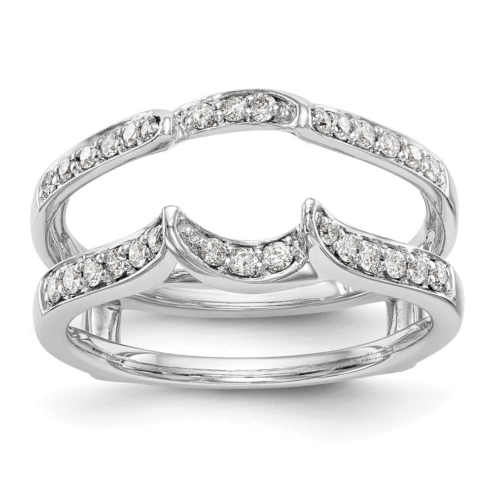 14K Weißgold Ehering mit natürlichen Diamanten, 0,312 ct. Gesamtgewicht