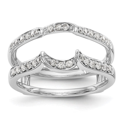 14K Weißgold Ehering mit natürlichen Diamanten, 0,312 ct. Gesamtgewicht