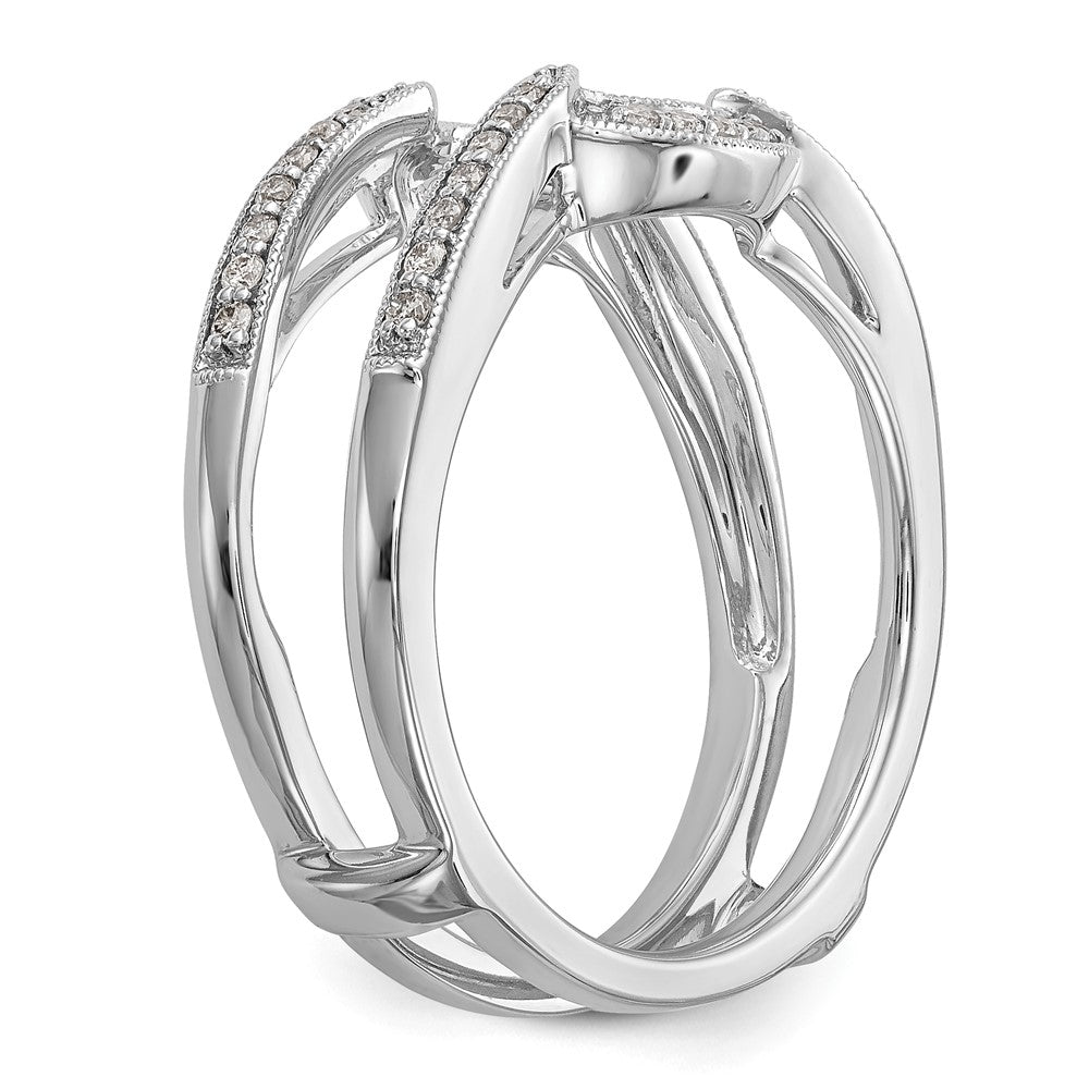 14K Weißgold Diamant-Ehering